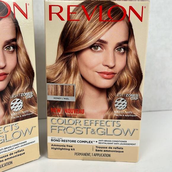 Revlon Color Effects Hair Color Frost and Glow Highlighting Kit Honey Lot of 2 - Picture 2 of 8